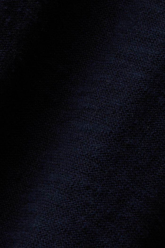 Pulovr s krátkým rukávem, směs bavlny se lnem, NAVY, detail image number 5