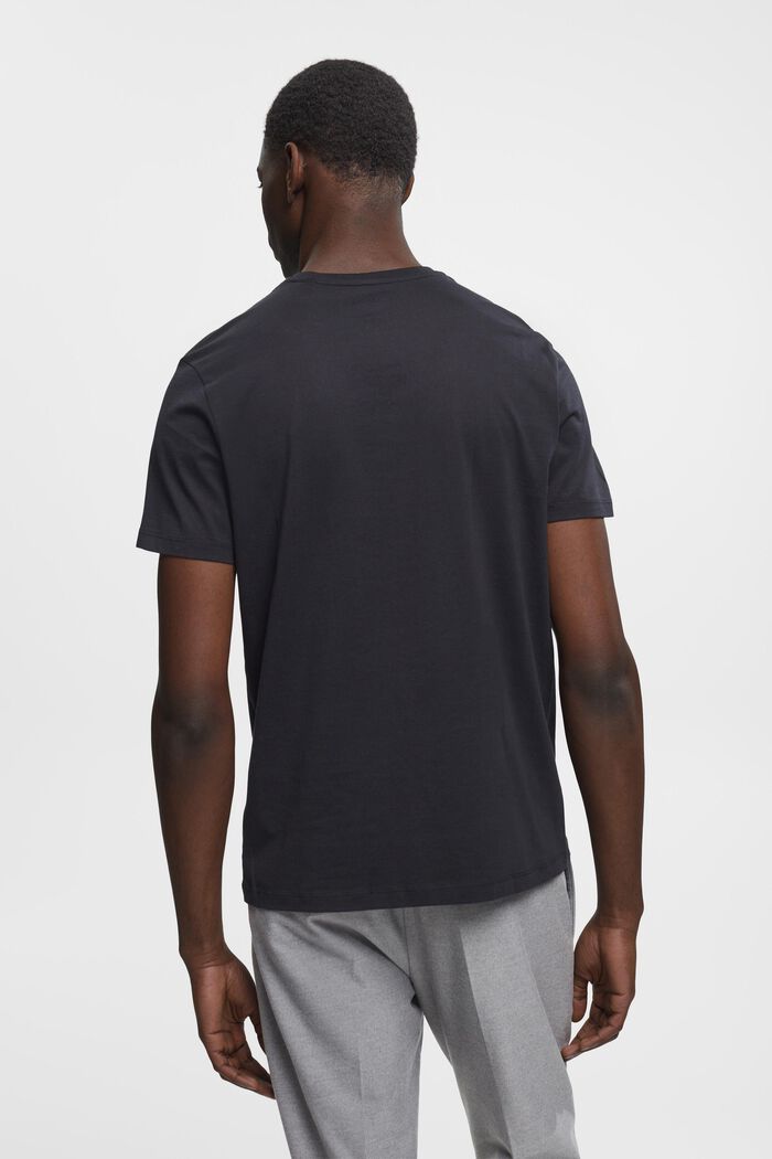Tričko z bavlny pima, Slim Fit, BLACK, detail image number 3