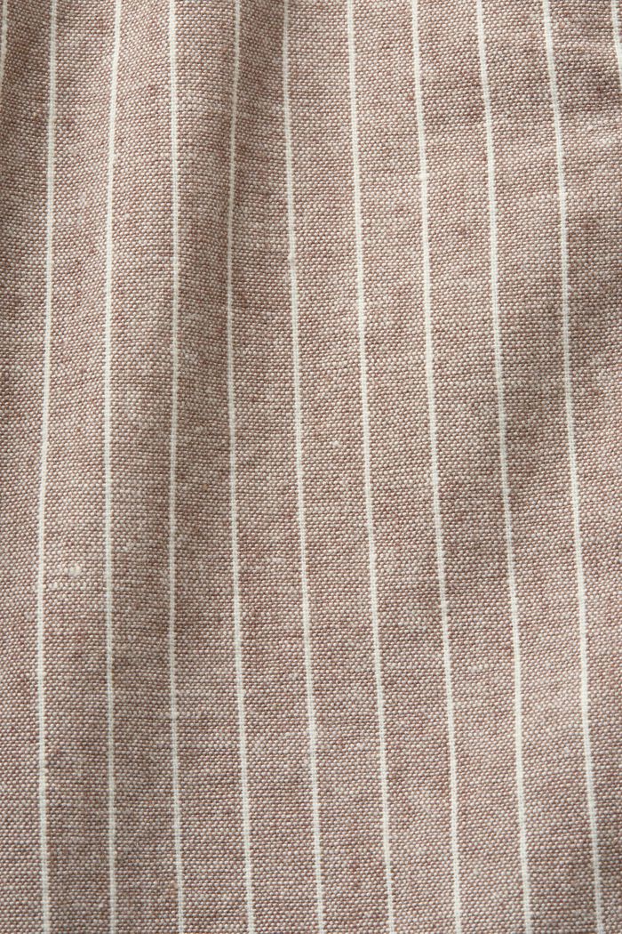 Pruhované chino šortky, směs bavlny a lnu, BEIGE, detail image number 8