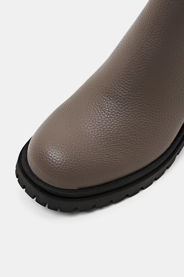 Robustní kotníčkové boty se špalíkovým podpatkem, TAUPE, detail image number 3