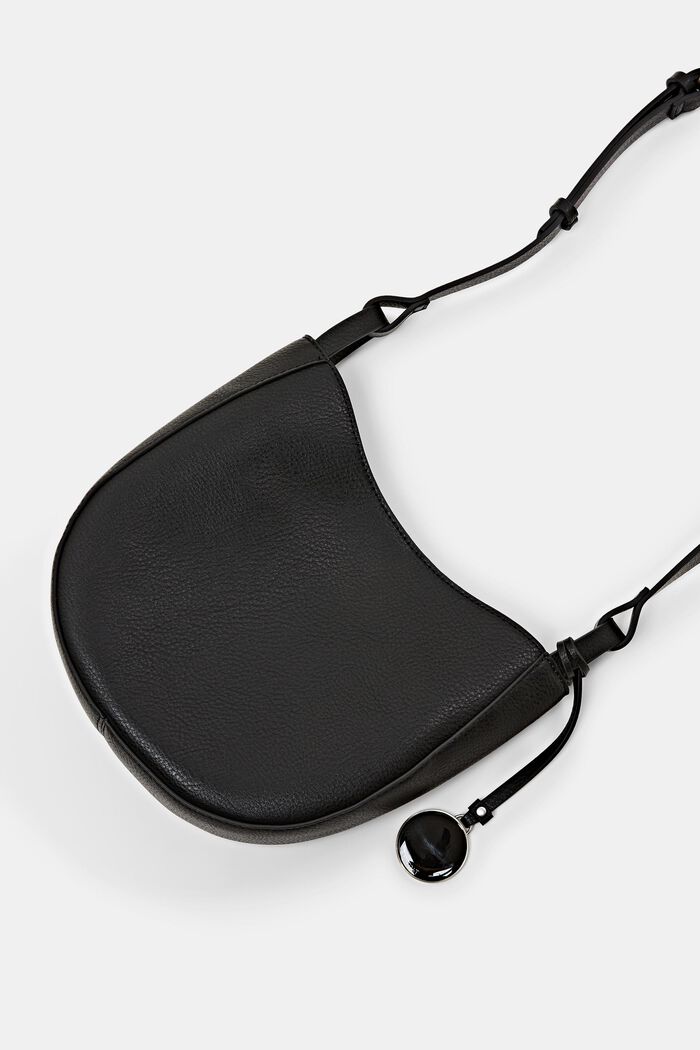 Z recyklovaného materiálu: kabelka přes rameno, z imitace kůže, BLACK, detail image number 5