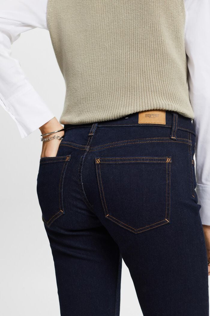Strečové džíny s rovnými nohavicemi, bavlněná směs, BLUE RINSE, detail image number 2