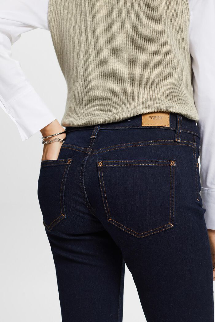 Strečové džíny s rovnými nohavicemi, směs s bavlnou, BLUE RINSE, detail image number 2