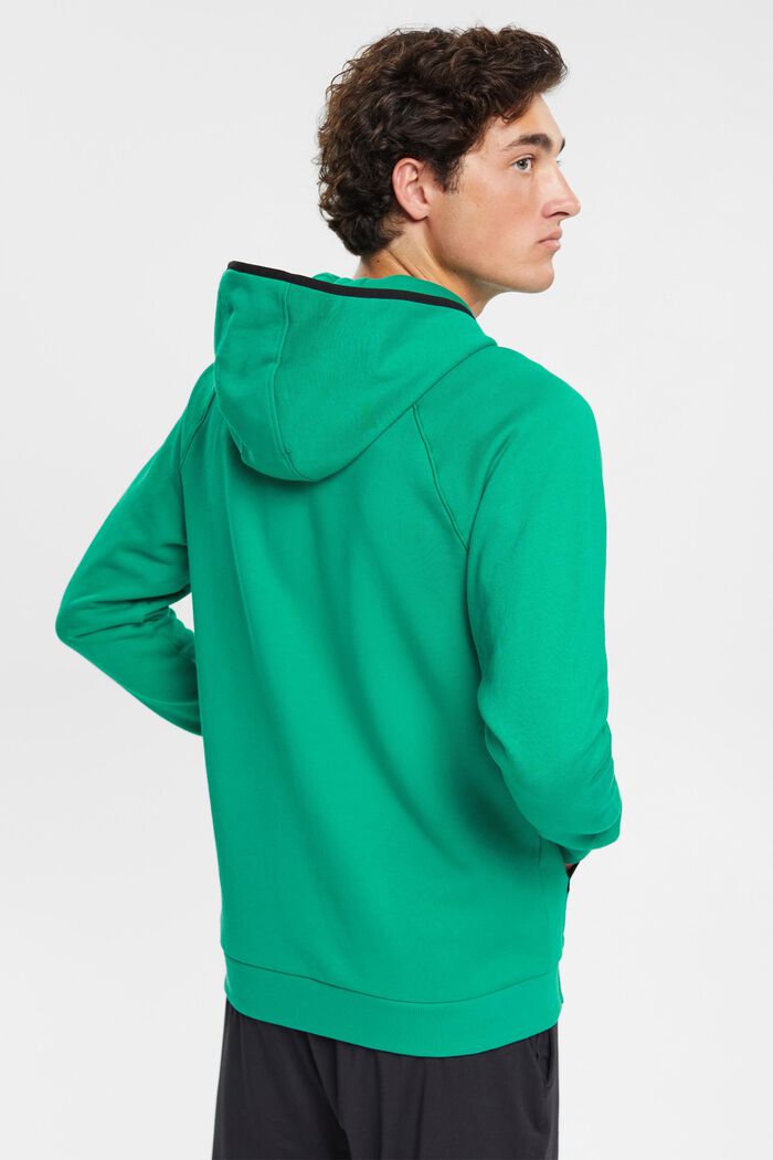 Mikina s kapucí a krátkým zipem, GREEN, detail image number 3