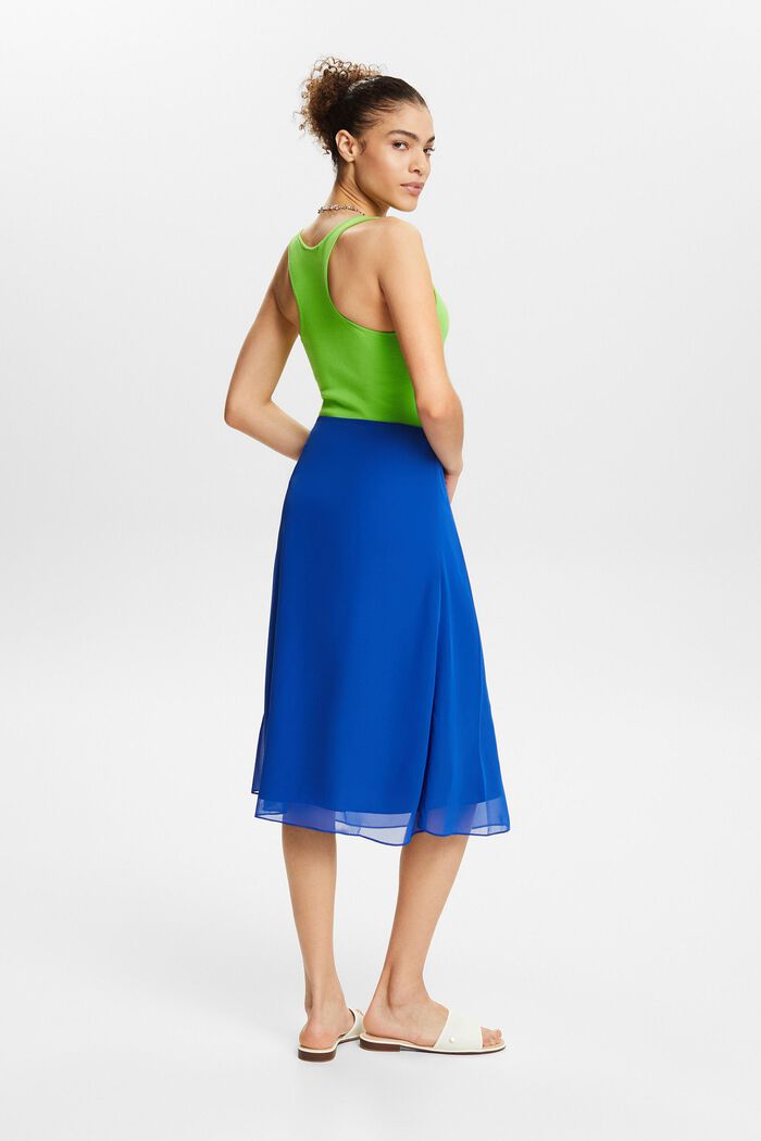 Midi sukně ze šifonu, BRIGHT BLUE, detail image number 3