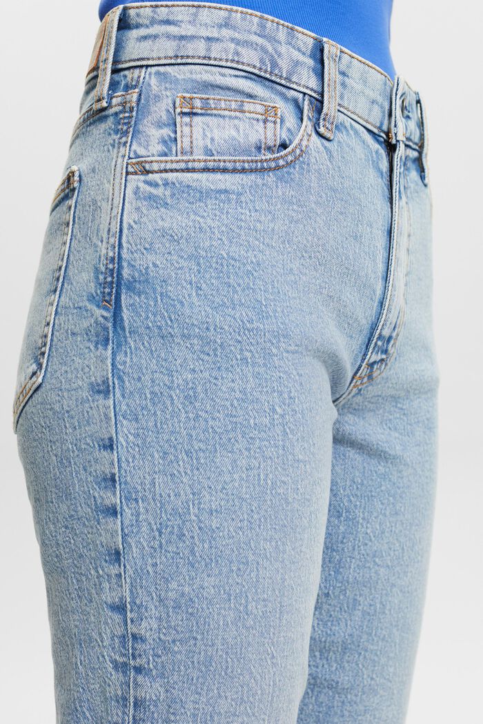 Retro klasické džíny s vysokým pasem, BLUE LIGHT WASHED, detail image number 4