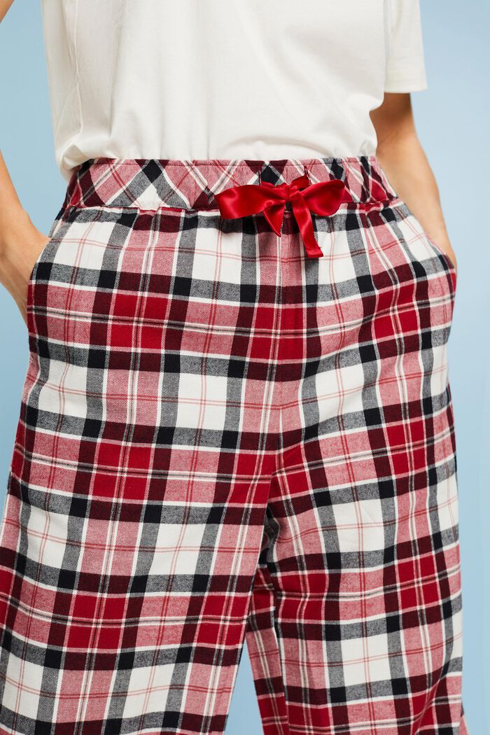 Pyžamové kalhoty z károvaného flanelu, NEW RED, detail image number 3