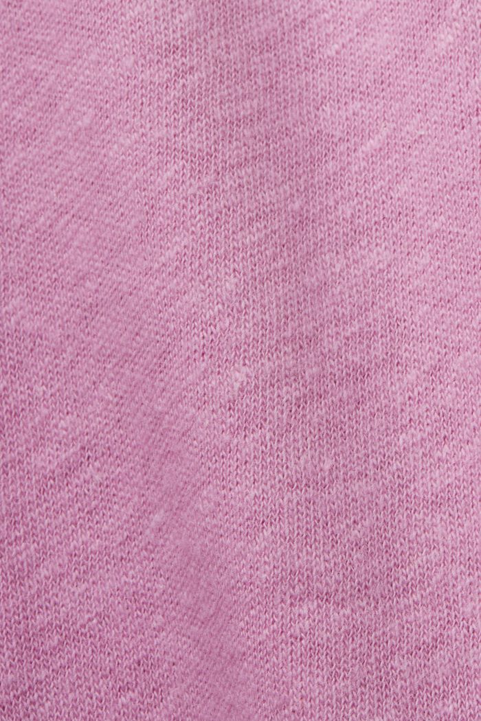CURVY tričko ze směsi bavlny a lnu, LILAC, detail image number 5