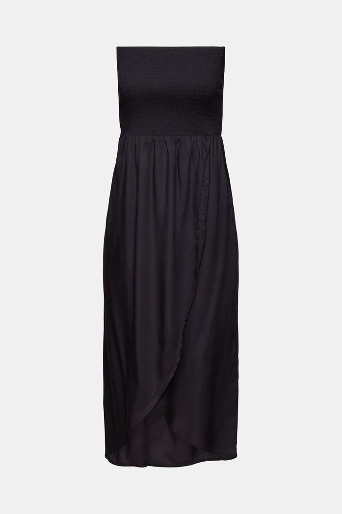 Nařasené tubusové midi šaty, BLACK, detail image number 4