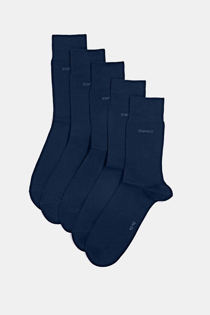 Ponožky ze směsi s bio bavlnou, 5 párů v balení