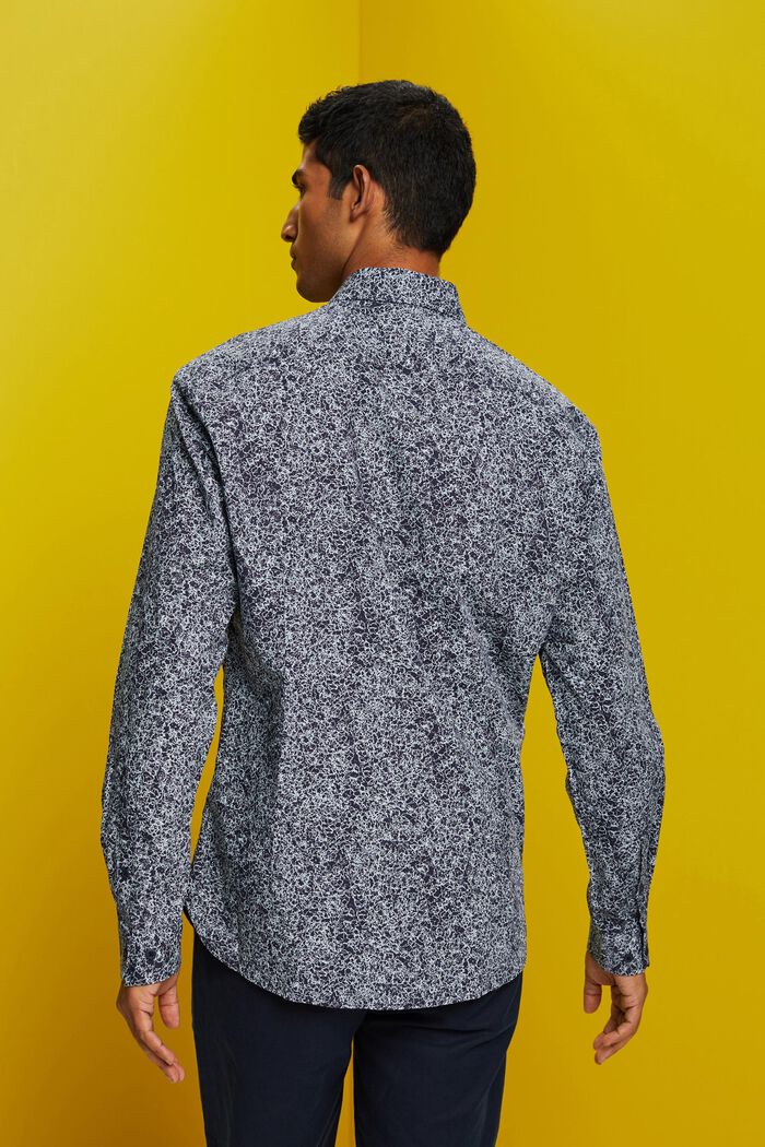 Vzorovaná košile, 100% bavlna, NAVY, detail image number 3