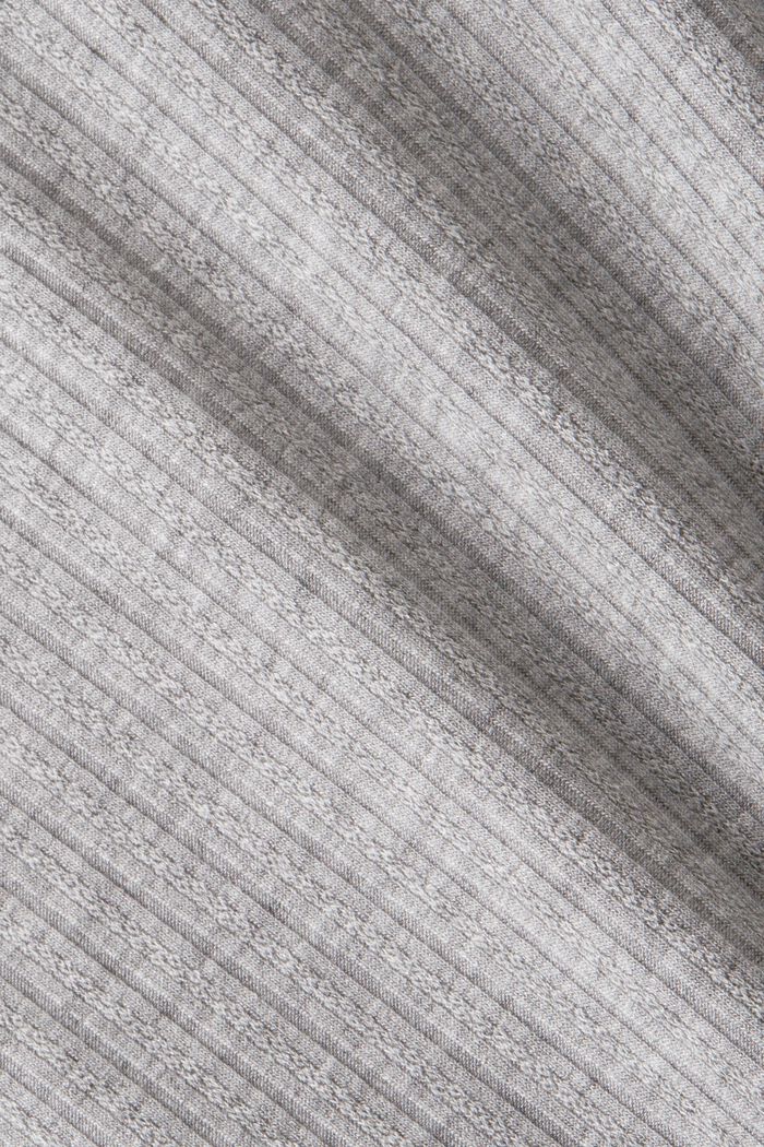 Top z žebrové žerzejové pleteniny, MEDIUM GREY, detail image number 5
