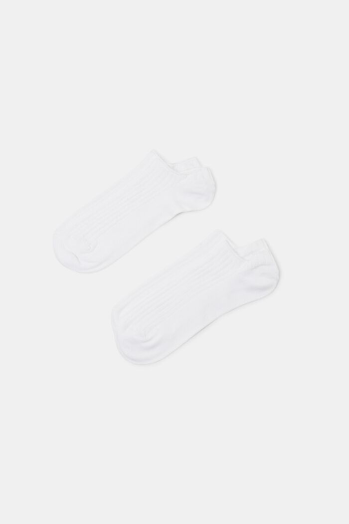 Žebrové kotníkové ponožky, 2 páry v balení, WHITE, detail image number 0