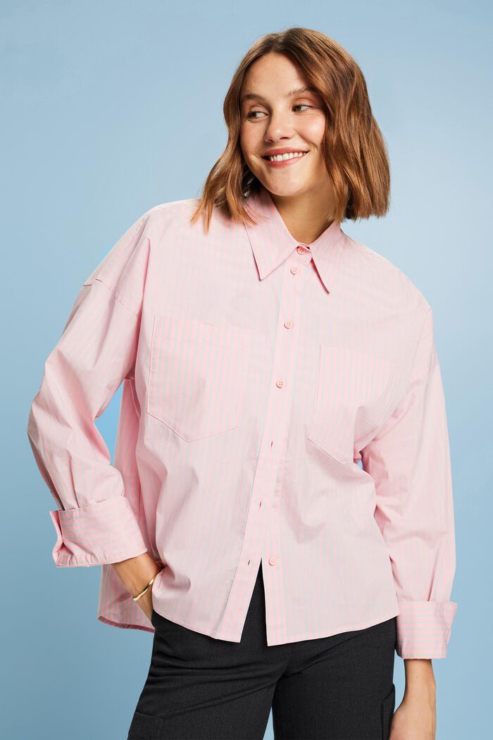 Pruhovaná košile s propínacím límcem, PINK/LIGHT BLUE, detail image number 3