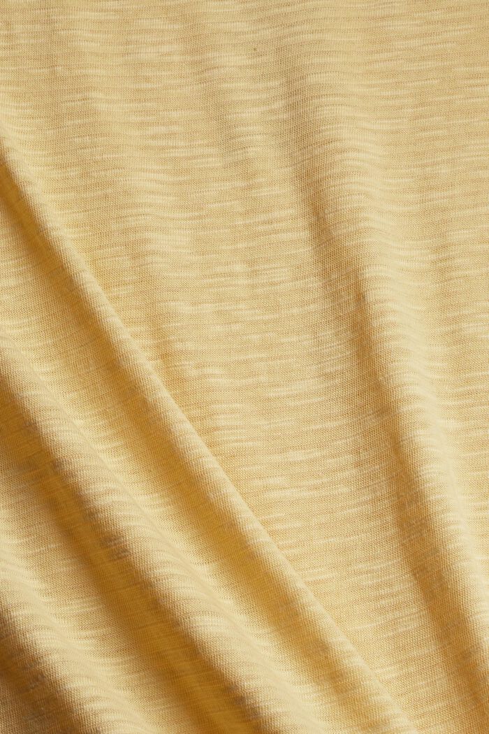 Tričko z pleteniny, ze směsi s bio bavlnou, DUSTY YELLOW, detail image number 4