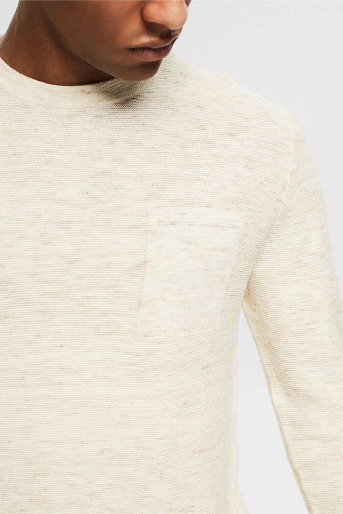 Se lnem: melírovaný svetr, CREAM BEIGE, detail image number 2