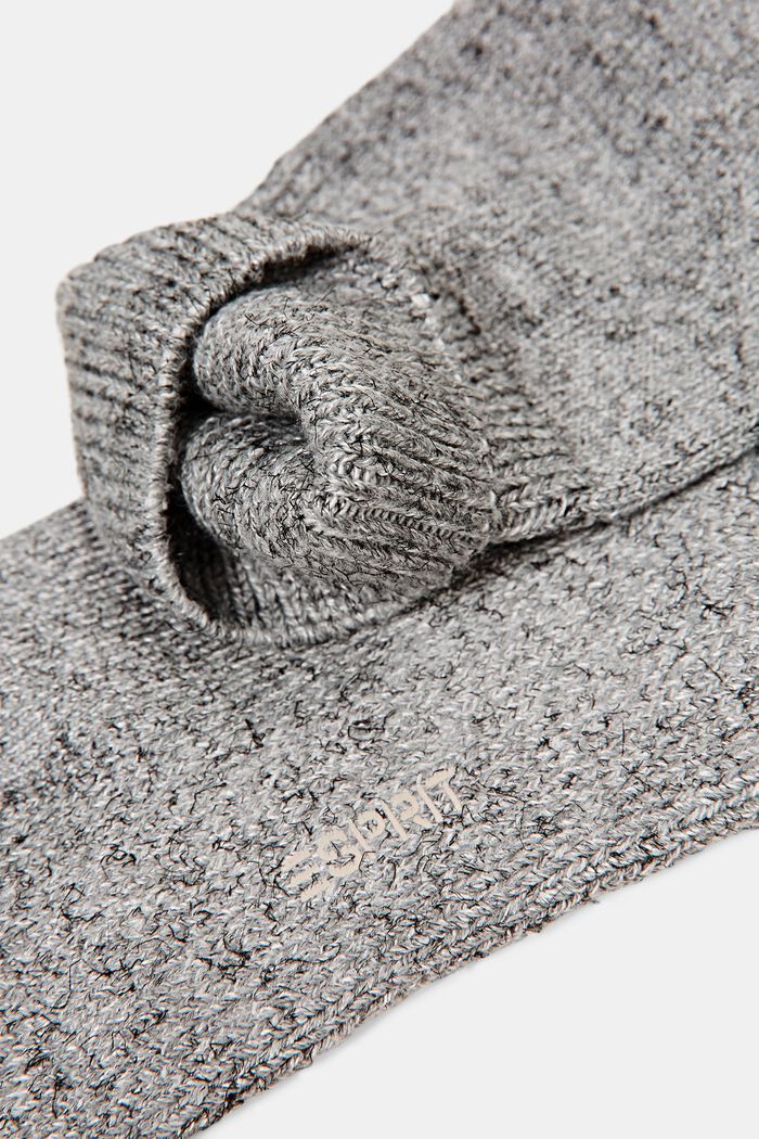 Melírované ponožky ze směsi s bavlnou, LIGHT GREY MELANGE, detail image number 1