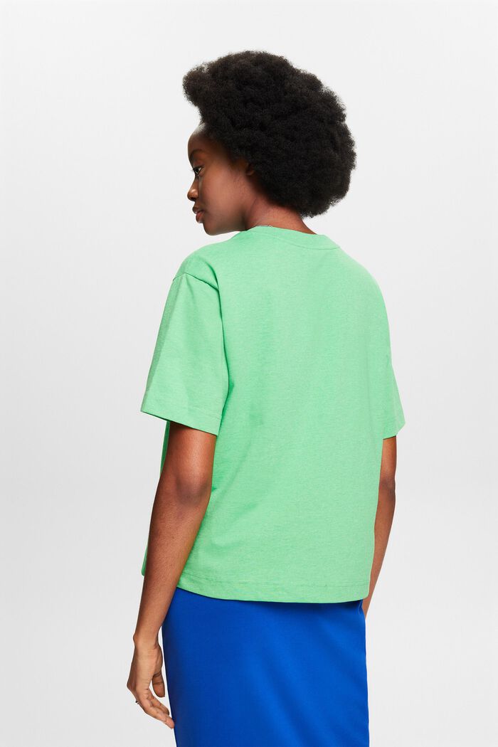 Melírované tričko s kulatým výstřihem, CITRUS GREEN, detail image number 2