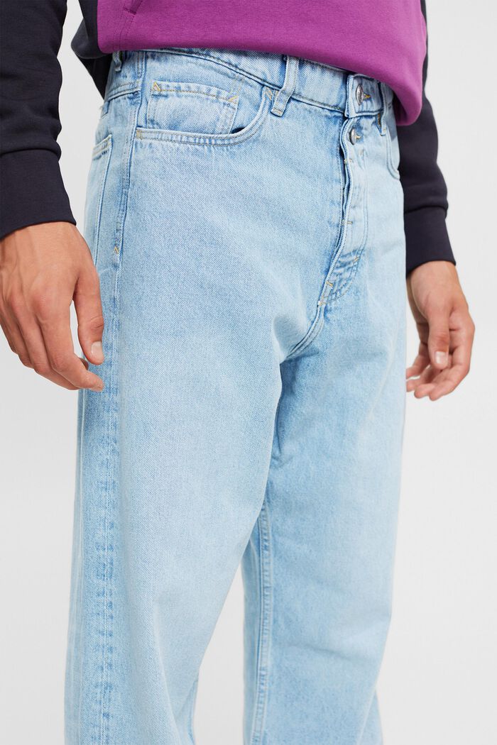Retro pohodlné džíny se středně vysokým pasem, BLUE BLEACHED, detail image number 0