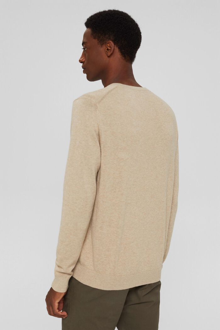 Basic pulovr ze 100% bavlny pima, BEIGE, detail image number 3