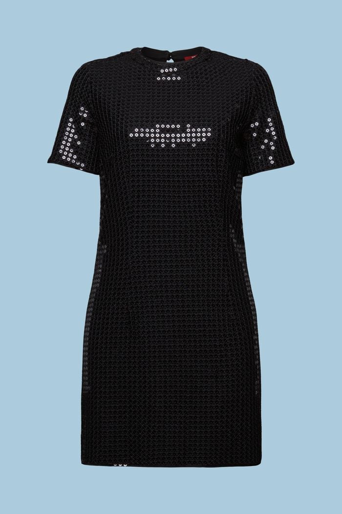 Flitrové mini šaty, BLACK, detail image number 6