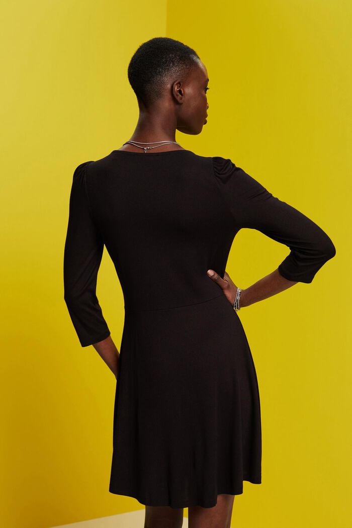 Žerzejové mini šaty, LENZING™ ECOVERO™, BLACK, detail image number 3