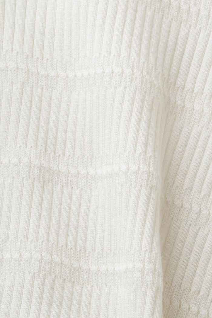 Pletený pulovr s krátkým rukávem, OFF WHITE, detail image number 6