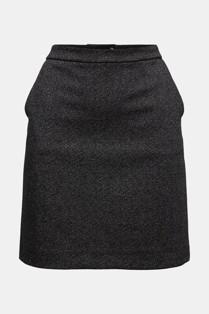 Mix + match HERRINGBONE sukně v áčkové linii, BLACK, detail image number 9