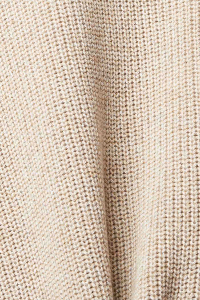 Melírovaný kardigan, 100% bavlna, BEIGE, detail image number 4