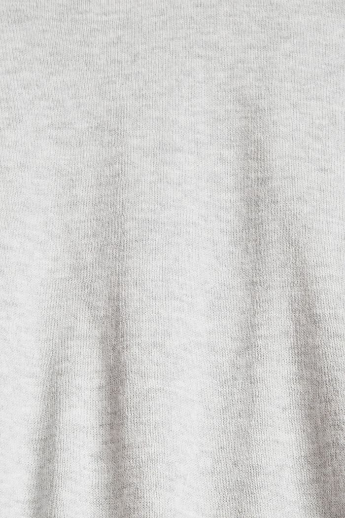 Pletený pulovr z bavlny, LIGHT GREY, detail image number 1