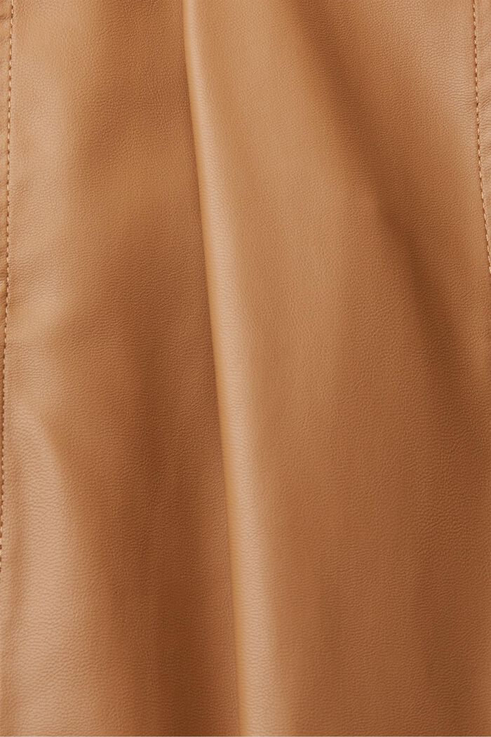 Kalhoty z imitace kůže, s opaskem, CARAMEL, detail image number 6