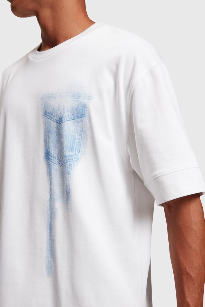 Tričko s potiskem indigo, WHITE, detail image number 1