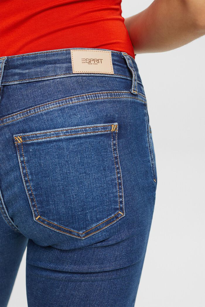 Skinny džíny se střední výškou pasu, BLUE MEDIUM WASHED, detail image number 4