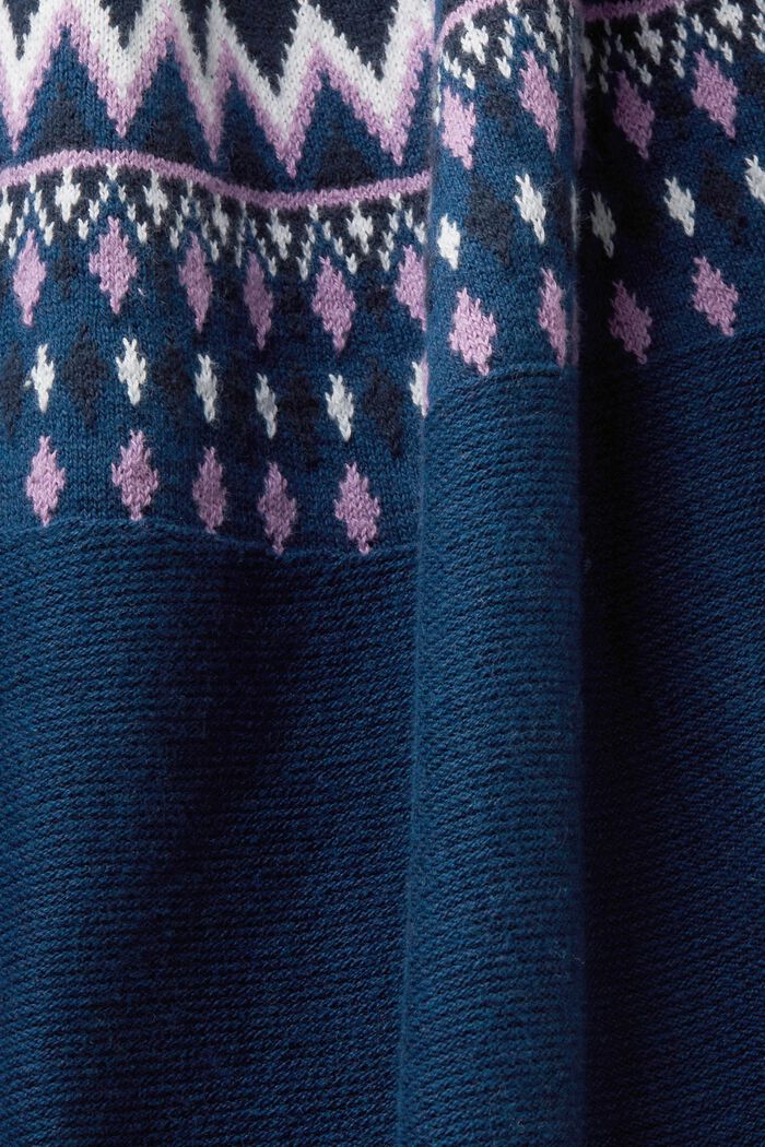 Žakárový pulovr, PETROL BLUE, detail image number 5