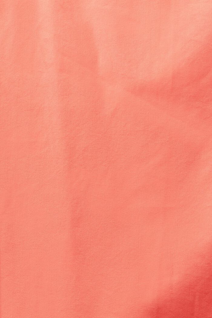 Košile z bavlněného popelínu, CORAL RED, detail image number 4