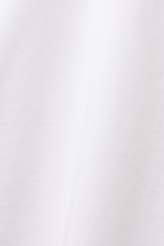 Žerzejové tričko s potiskem na hrudi, 100% bavlna, WHITE, detail image number 5