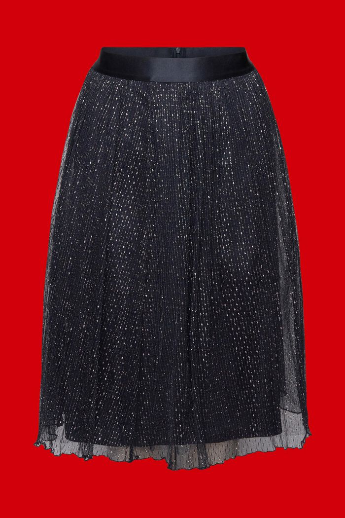 Midi sukně se třpytivým efektem, NAVY, detail image number 5