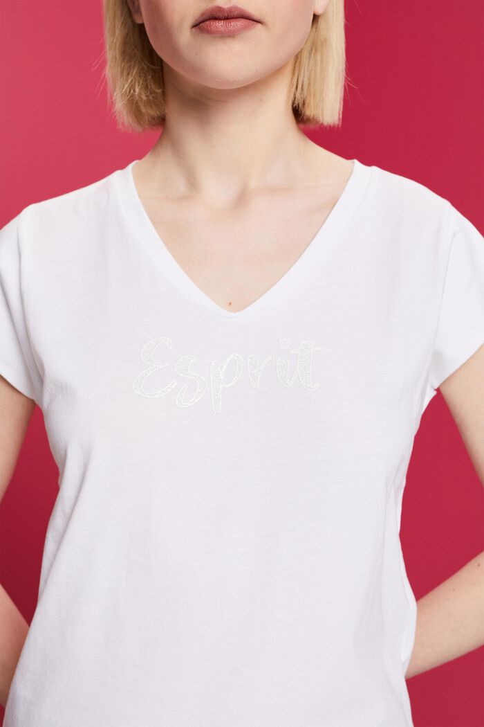 Tričko s dvoubarevným potiskem, 100 % bavlna, WHITE, detail image number 2