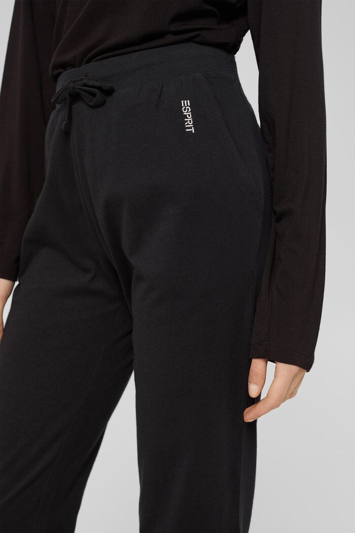 Pyžamové kalhoty ze 100% bio bavlny, BLACK, detail image number 2