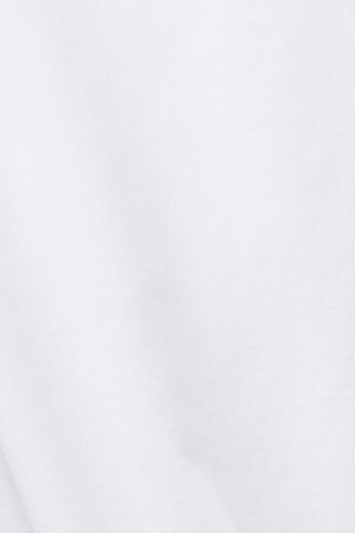 Tričko s kulatým výstřihem ke krku a s potiskem, 100% bavlna, WHITE, detail image number 5