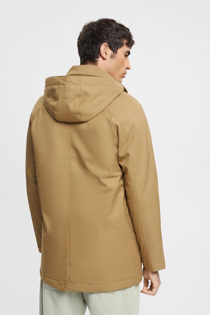 Kabát s odepínací kapucí, KHAKI BEIGE, detail image number 3