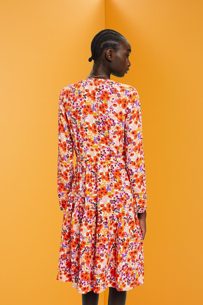 Midi šaty s květovaným potiskem po celé ploše, LIGHT PINK, detail image number 3