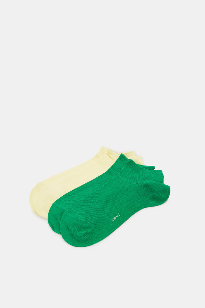 Kotníkové ponožky, 2 páry v balení, YELLOW/GREEN, detail image number 0