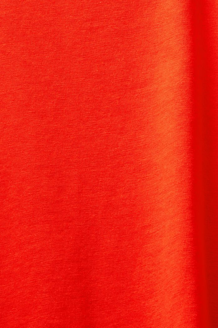Bavlněné tričko s kulatým výstřihem, RED, detail image number 5