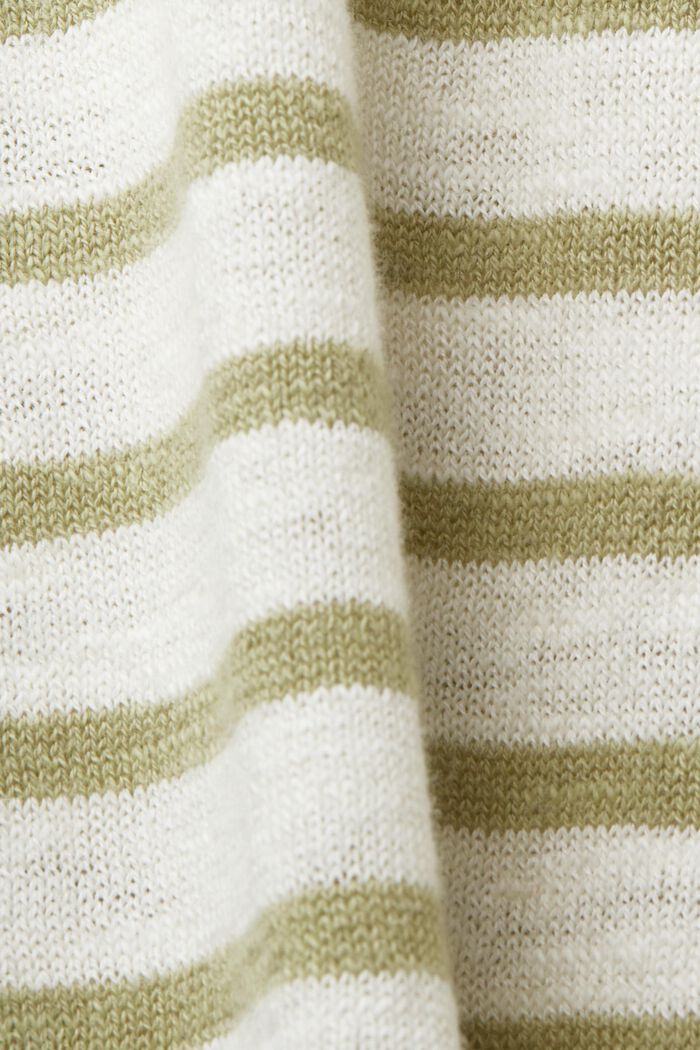 Pruhovaný pulovr ze směsi bavlny a lnu, NEW ICE, detail image number 5