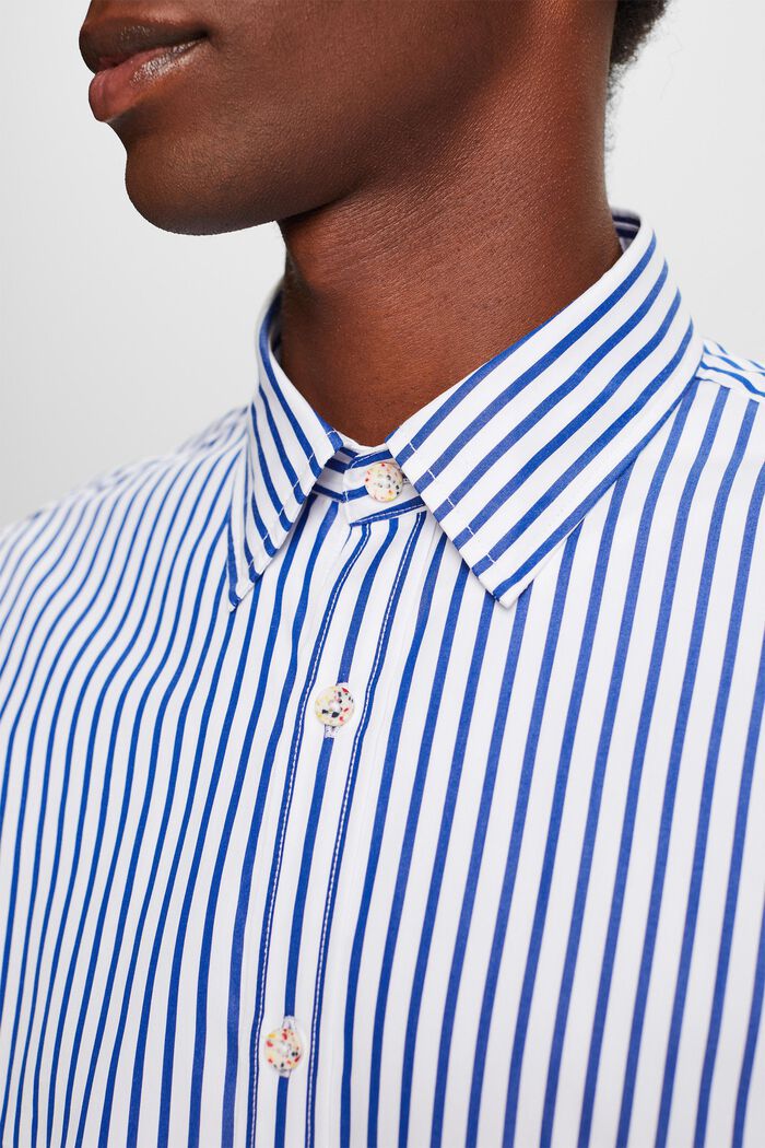 Pruhovaná košile z bavlněného popelínu, BRIGHT BLUE, detail image number 2
