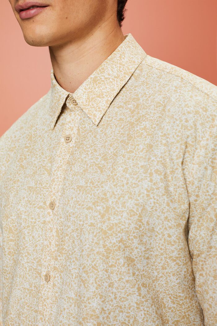 Vzorovaná košile, 100% bavlna, SAND, detail image number 2