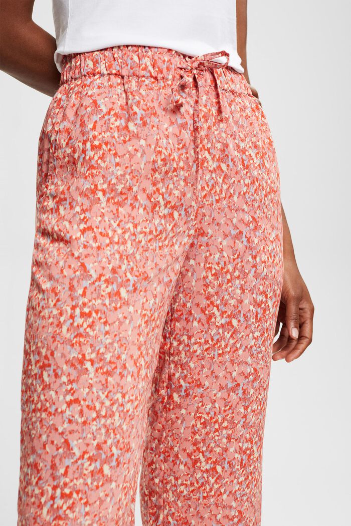 Pyžamové kalhoty s puntíkovaným vzorem, LENZING™ ECOVERO™, TERRACOTTA, detail image number 2