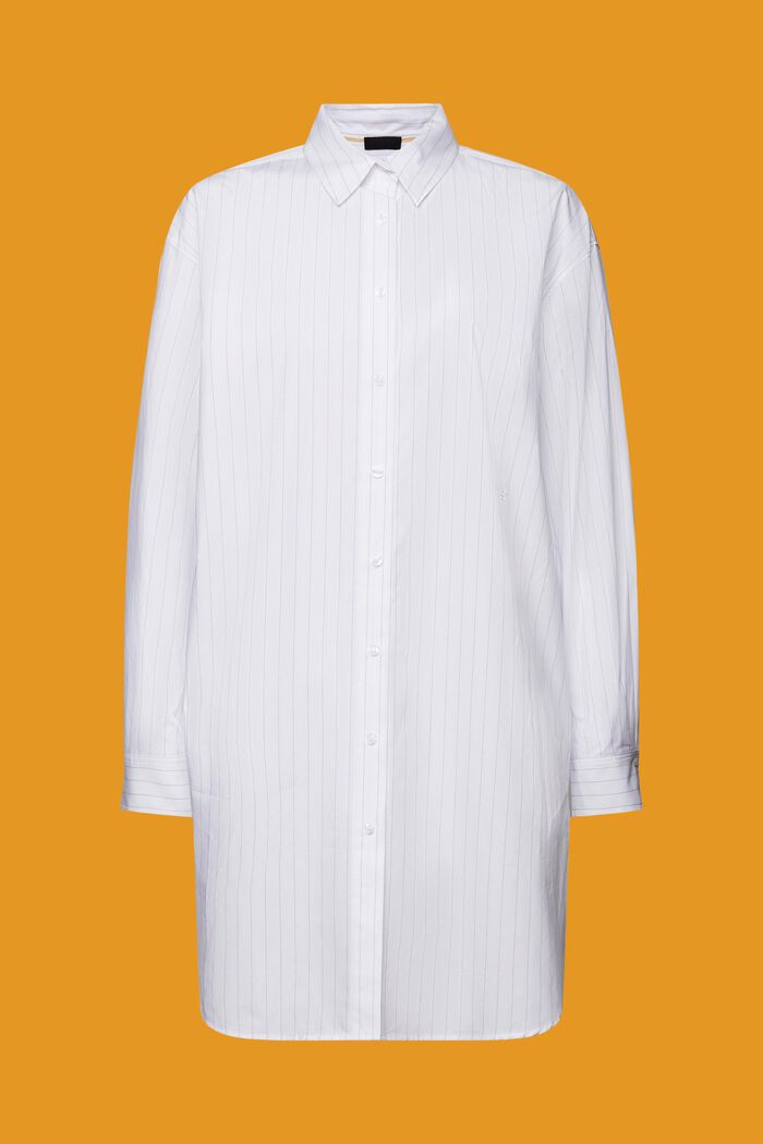 Pruhované košilové šaty, 100% bavlna, WHITE, detail image number 7