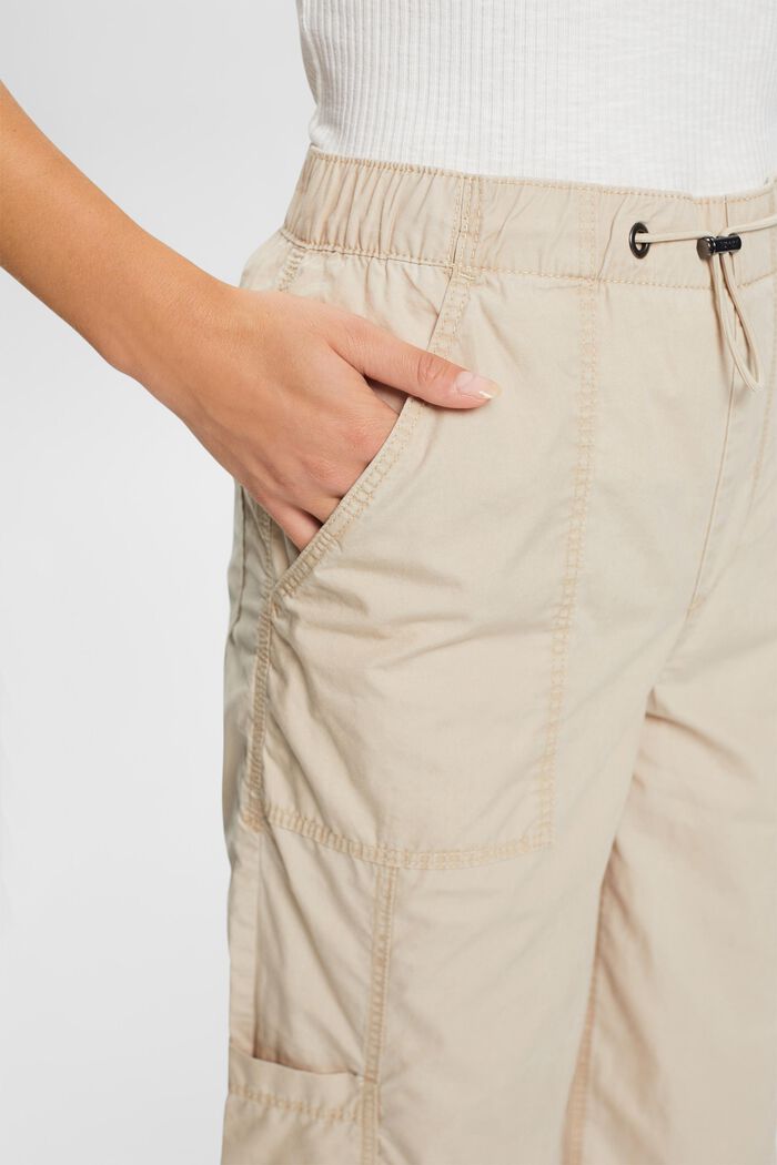 Cargo kalhoty bez zapínání, 100% bavlna, SAND, detail image number 2